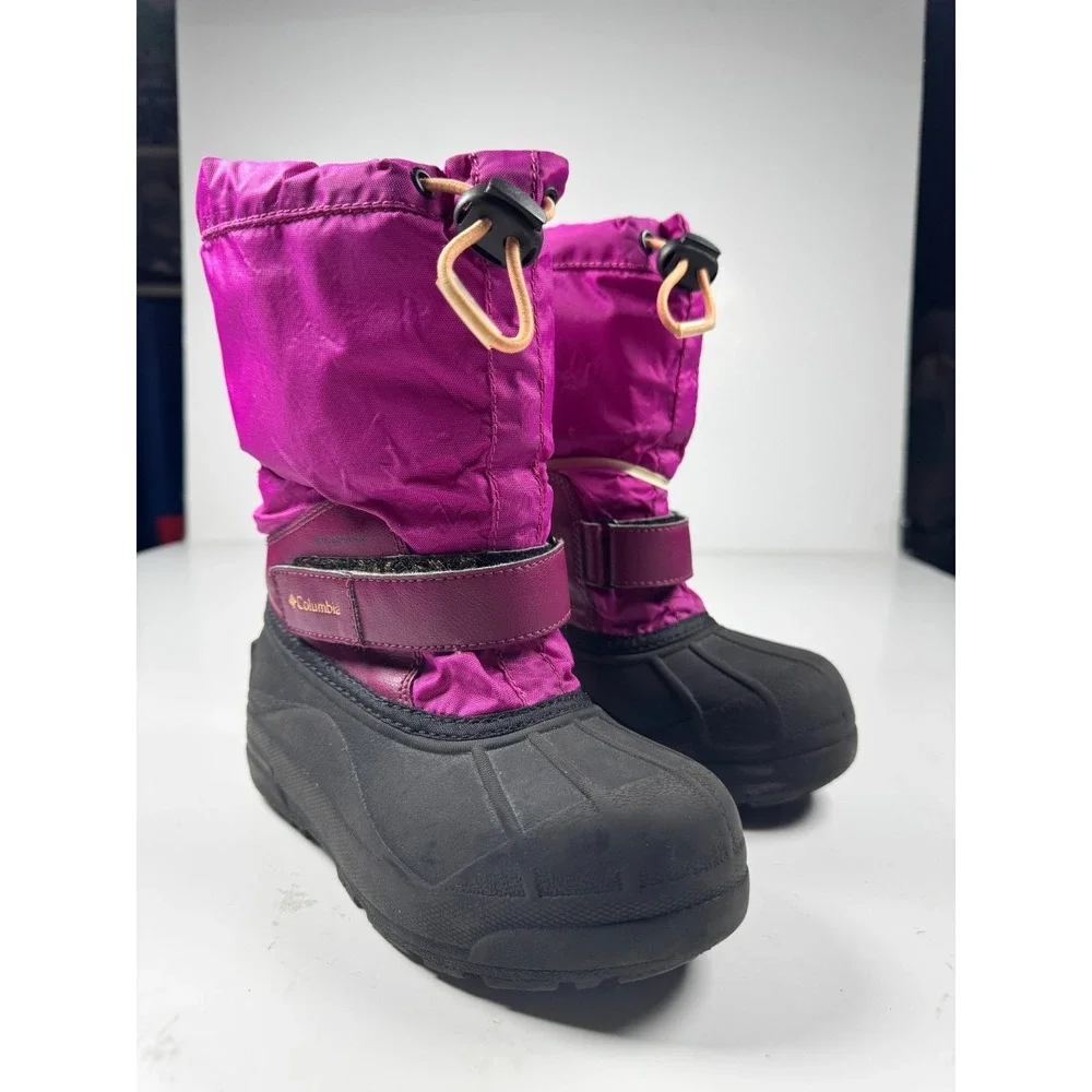 Columbia‎ Powderbug Forty BY1324-665 Girls 1 Pink Mid Calf Waterproof Snow Boots